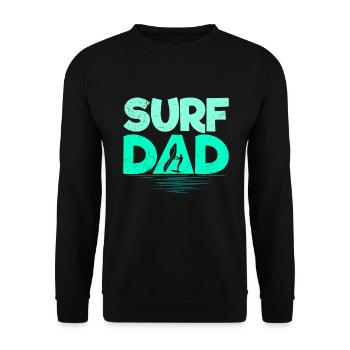 Surf Dad Wing Foil Wing Surf - Unisex Pullover - Schwarz - Vorne - Alina (178cm) & Michal (187cm)