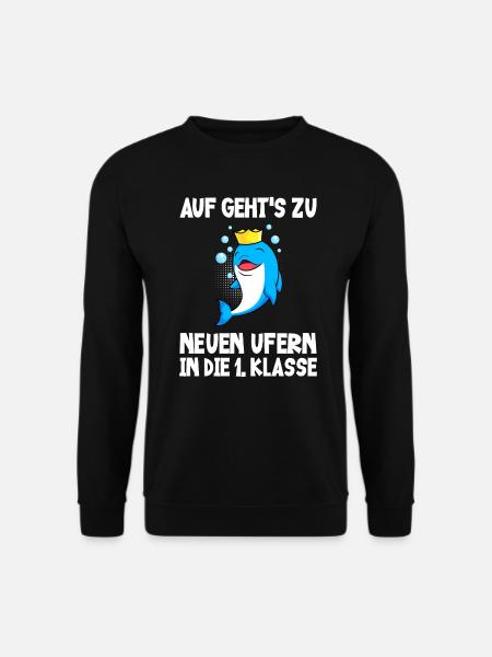 Auf in die 1. Klasse Einschulung 2022 Schulkind - Unisex Pullover - Schwarz