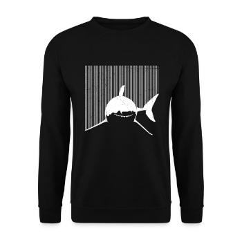 Hai weißer Hai Taucher Meeresbiologe - Unisex Pullover - Schwarz - Vorne - Alina (178cm) & Michal (187cm)