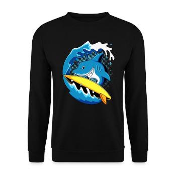 Shark Surfer Surfer Shark Divers - Sweat-shirt Unisexe - noir - Devant - Alina (178cm) & Michal (187cm)
