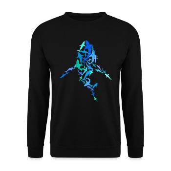 Hai Schwarm Hai Taucher Taucher - Unisex Pullover - Schwarz - Vorne - Alina (178cm) & Michal (187cm)