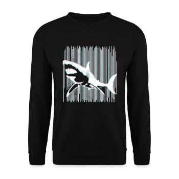 Hai weißer Hai Taucher Meeresbiologe - Unisex Pullover - Schwarz - Vorne - Alina (178cm) & Michal (187cm)
