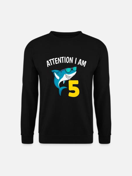 Ich bin 5 Jahre 5. Geburtstag Junge - Unisex Pullover - Schwarz