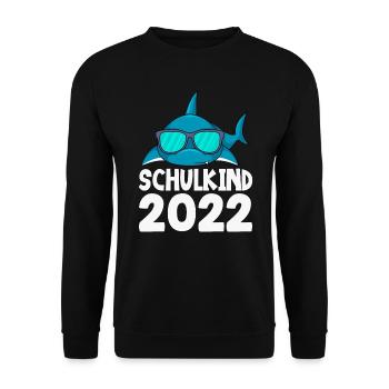 Schulkind 2022 Einschulung Junge - Unisex Pullover - Schwarz - Vorne - Alina (178cm) & Michal (187cm)