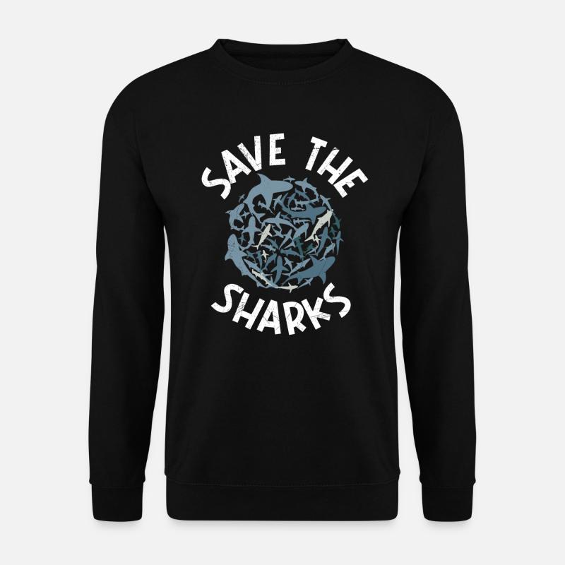 Save Sharks Haischutz Taucher - Unisex Pullover - Schwarz