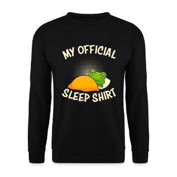 Ma chemise de couchage officielle grenouille endormie - Sweat-shirt Unisexe - noir - Devant - Alina (178cm) & Michal (187cm)
