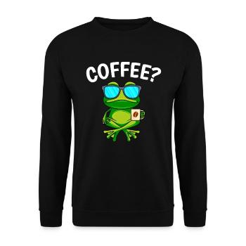 Café? Buveur de café Machine à café entièrement automatique Espresso - Sweat-shirt Unisexe - noir - Devant - Alina (178cm) & Michal (187cm)
