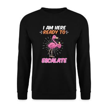 J’y suis, je peux y aller! Escalade des partis - Sweat-shirt Unisexe - noir - Devant - Alina (178cm) & Michal (187cm)