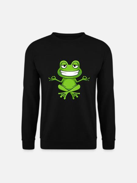 Yoga Meditation Frog - Unisex Sweatshirt - black