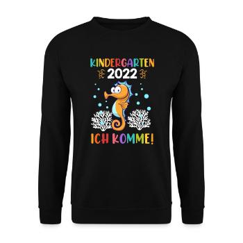 Kindergarten 2022 Kindergartenkind - Unisex Pullover - Schwarz - Vorne - Alina (178cm) & Michal (187cm)