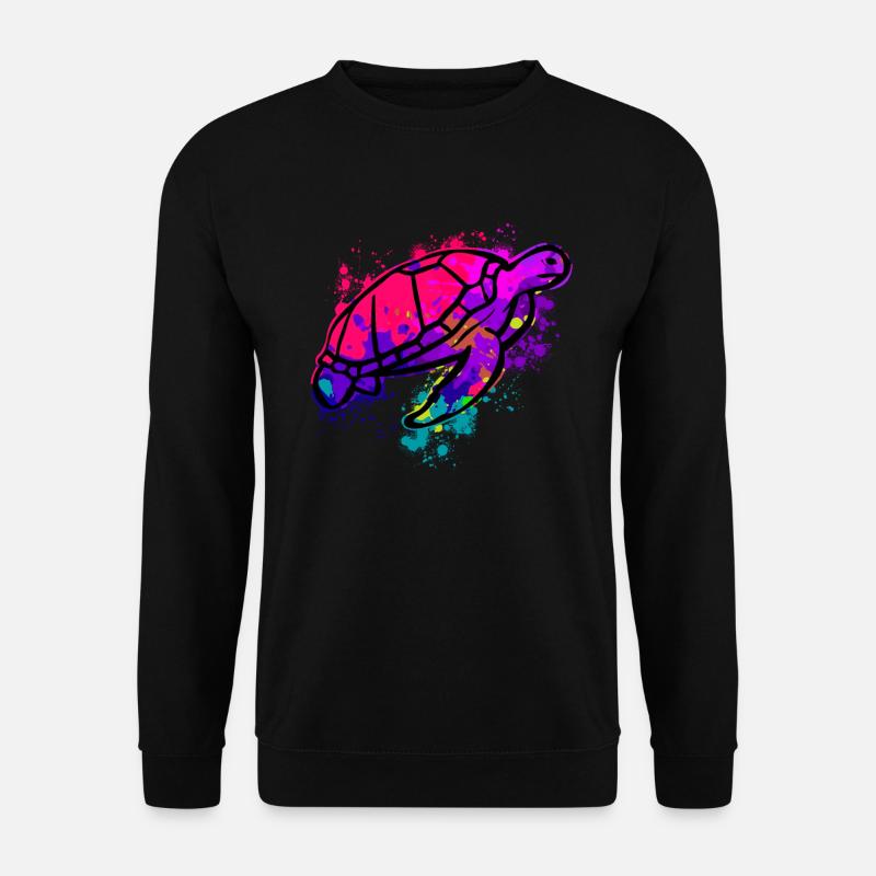 Modern Art Turtle Diver - Unisex Sweatshirt - black