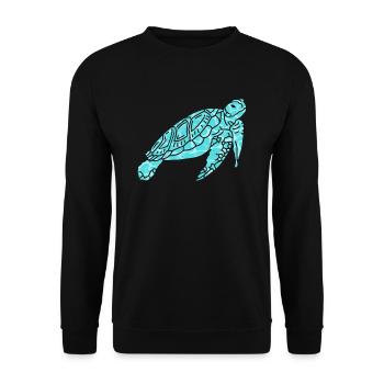 Colorful Turtle Diver Holiday Ladies - Unisex Sweatshirt - black - Front - Alina (178cm) & Michal (187cm)
