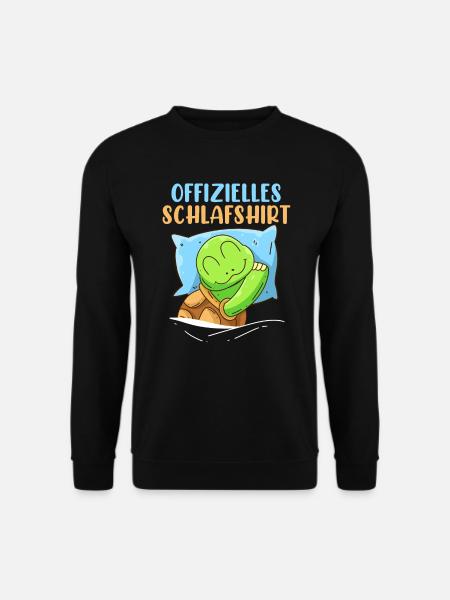 Offizielles Schildkröten Schlafshirt - Unisex Pullover - Schwarz