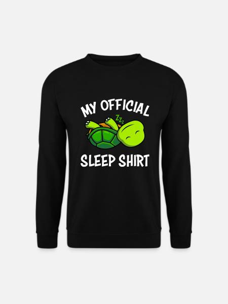 Chemise de couchage tortue Chemise de sommeil officielle - Sweat-shirt Unisexe - noir