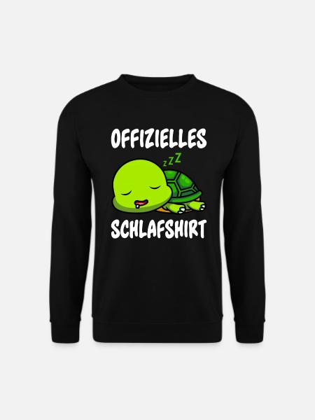 Offizielles Schildkröten Schlafshirt Schlaf - Unisex Pullover - Schwarz