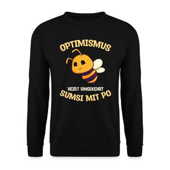 Bienen Imker Sumsi mit Po - Unisex Pullover - Schwarz - Vorne - Alina (178cm) & Michal (187cm)