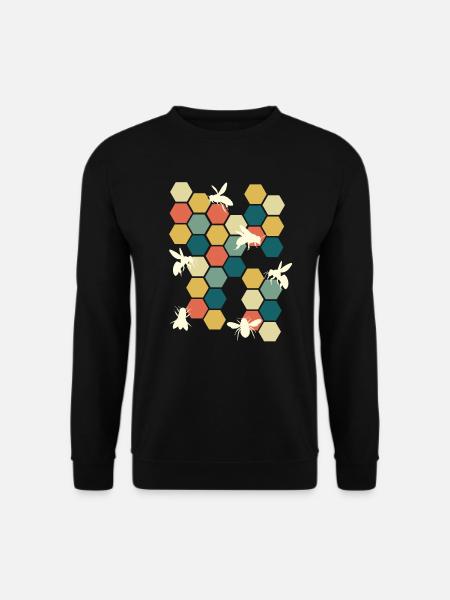 Honeycombs Beehive Beekeeper - Unisex Sweatshirt - black