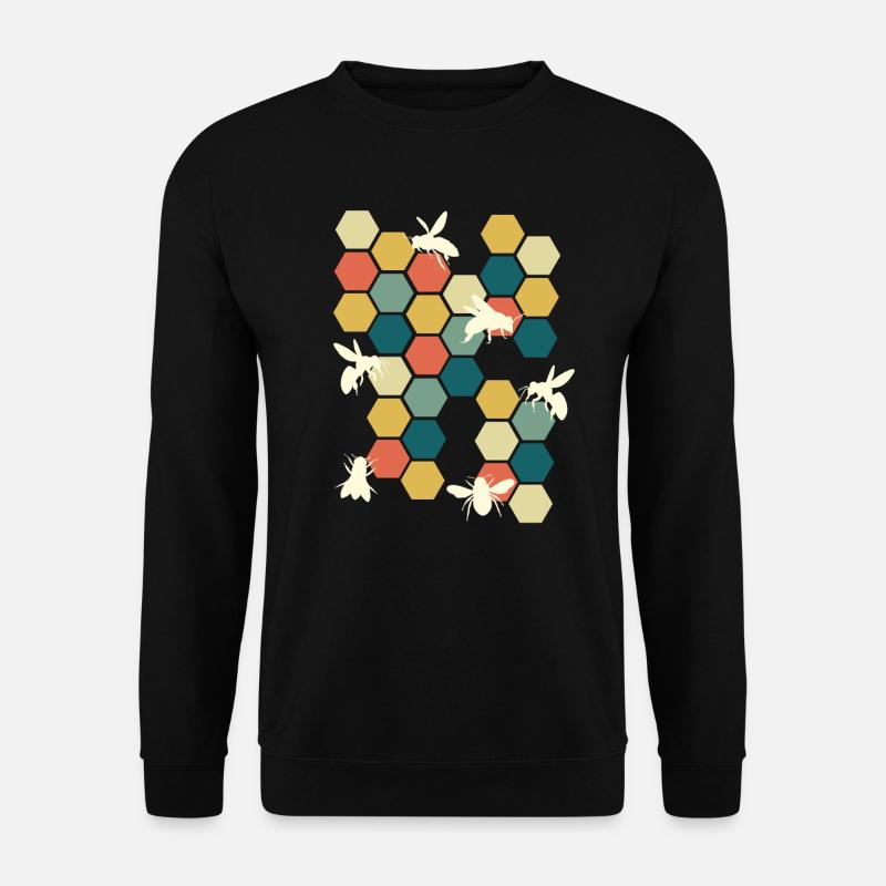 Honeycombs Beehive Beekeeper - Unisex Sweatshirt - black
