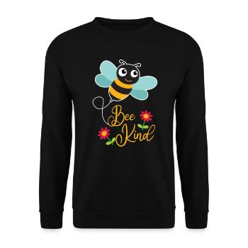 Be child - be friendly bees children - Unisex Sweatshirt - black - Front - Alina (178cm) & Michal (187cm)