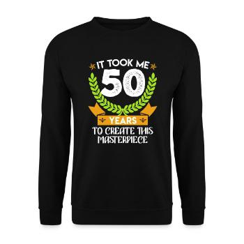 50 ans Meisterstück Papa 50 anniversaire 50 ans - Sweat-shirt Unisexe - noir - Devant - Alina (178cm) & Michal (187cm)