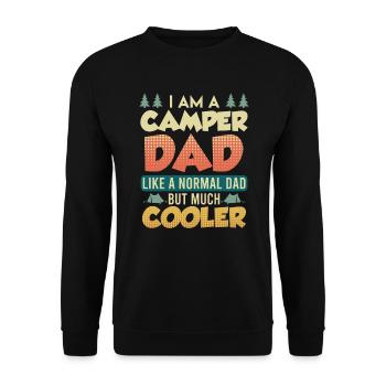 Camper Papa - Unisex Sweatshirt - black - Front - Alina (178cm) & Michal (187cm)