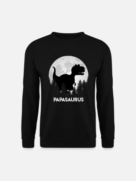 Papasaurus Papa Vater - Unisex Pullover - Schwarz