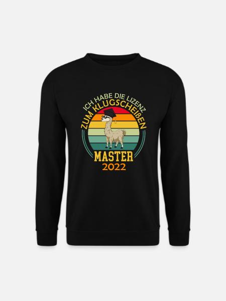 Lizenz zum Klugscheißen Master Abschluss 2022 - Unisex Pullover - Schwarz