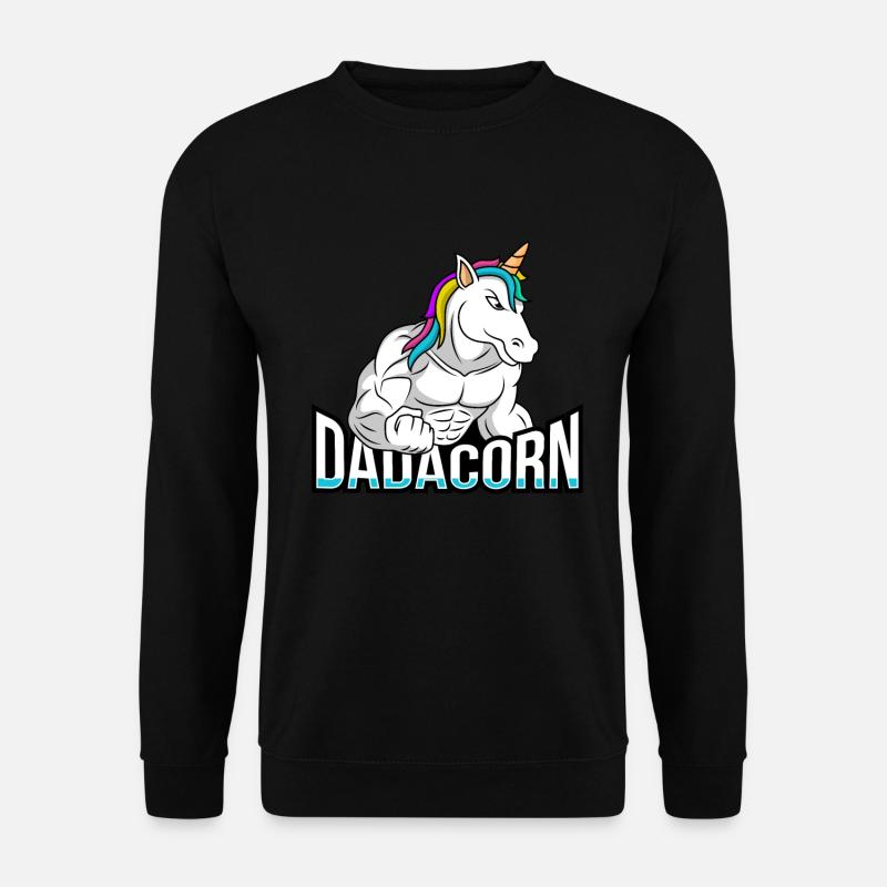 Dadacorn Papa Einhorn - Unisex Pullover - Schwarz