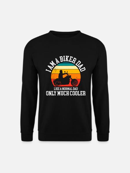 Biker Papa wie ein normaler Vater nur cooler - Unisex Pullover - Schwarz