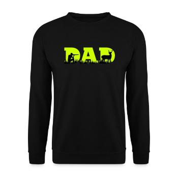 Jäger Papa Jagd Vater - Unisex Pullover - Schwarz - Vorne - Alina (178cm) & Michal (187cm)