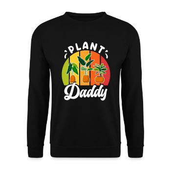 Plant Daddy Hobbygärtner Vater - Unisex Pullover - Schwarz - Vorne - Alina (178cm) & Michal (187cm)