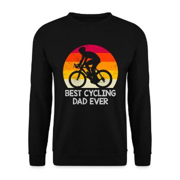 Bester Fahrrad Papa Ever Fahrrad - Unisex Pullover - Schwarz - Vorne - Alina (178cm) & Michal (187cm)