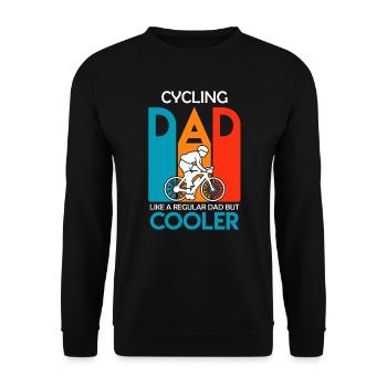 Cycling Dad Cyclist Papa - Unisex Sweatshirt - black - Front - Alina (178cm) & Michal (187cm)