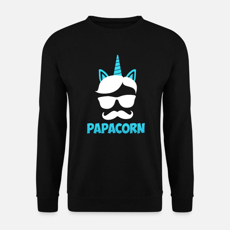 Papacorn Papa - Unisex Pullover - Schwarz