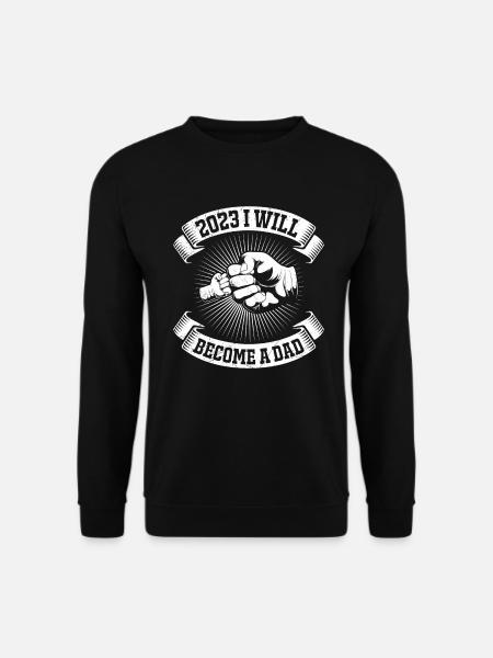 2023 werde ich Papa werdender Vater Papa - Unisex Pullover - Schwarz