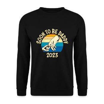 Bientôt papa 2023 papa - Sweat-shirt Unisexe - noir - Devant - Alina (178cm) & Michal (187cm)