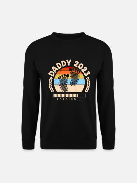Daddy 2023 loading Werdender Papa - Unisex Pullover - Schwarz
