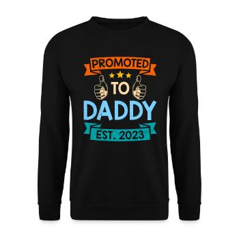 Promu papa 2023 expectant papa 2023 - Sweat-shirt Unisexe - noir - Devant - Alina (178cm) & Michal (187cm)