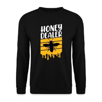 Honey Dealer Bees Beekeeper Beekeeping - Unisex Sweatshirt - black - Front - Alina (178cm) & Michal (187cm)