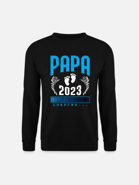 Papa 2023 loading werdender Papa 2023 - Unisex Pullover - Schwarz