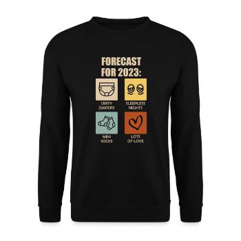 Expectant Parents 2023 Prediction 2023 - Unisex Sweatshirt - black - Front - Alina (178cm) & Michal (187cm)