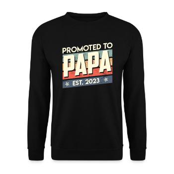 Papa 2023 - Sweat-shirt Unisexe - noir - Devant - Alina (178cm) & Michal (187cm)