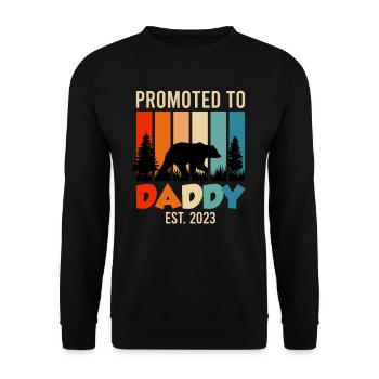 Promu papa 2023 expectant papa 2023 - Sweat-shirt Unisexe - noir - Devant - Alina (178cm) & Michal (187cm)