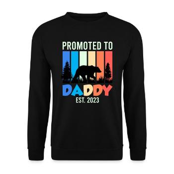 Promu papa 2023 expectant papa 2023 - Sweat-shirt Unisexe - noir - Devant - Alina (178cm) & Michal (187cm)