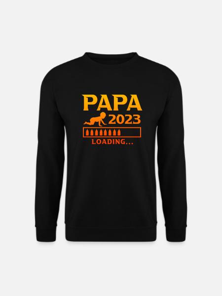 Dad 2023 laoding Dad-to-be - Unisex Sweatshirt - black