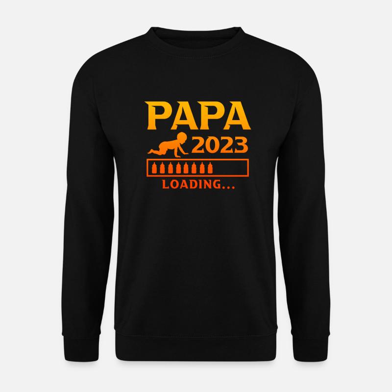 Dad 2023 laoding Dad-to-be - Unisex Sweatshirt - black