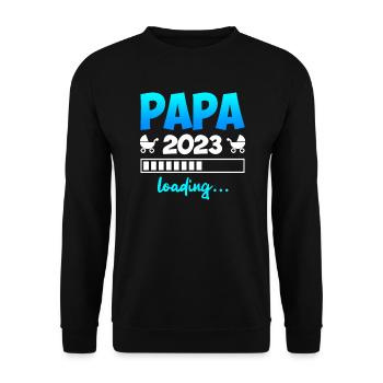 Papa 2023 - Sweat-shirt Unisexe - noir - Devant - Alina (178cm) & Michal (187cm)