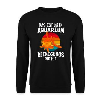 Aquarianer Aquarium Reinigung - Unisex Pullover - Schwarz - Vorne - Alina (178cm) & Michal (187cm)
