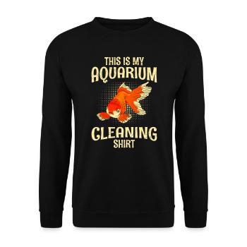 Aquarium Putz - Unisex Pullover - Schwarz - Vorne - Alina (178cm) & Michal (187cm)