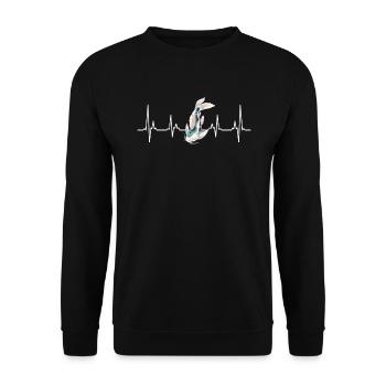 Étang de jardin Koi Carp Fish Pond - Sweat-shirt Unisexe - noir - Devant - Alina (178cm) & Michal (187cm)